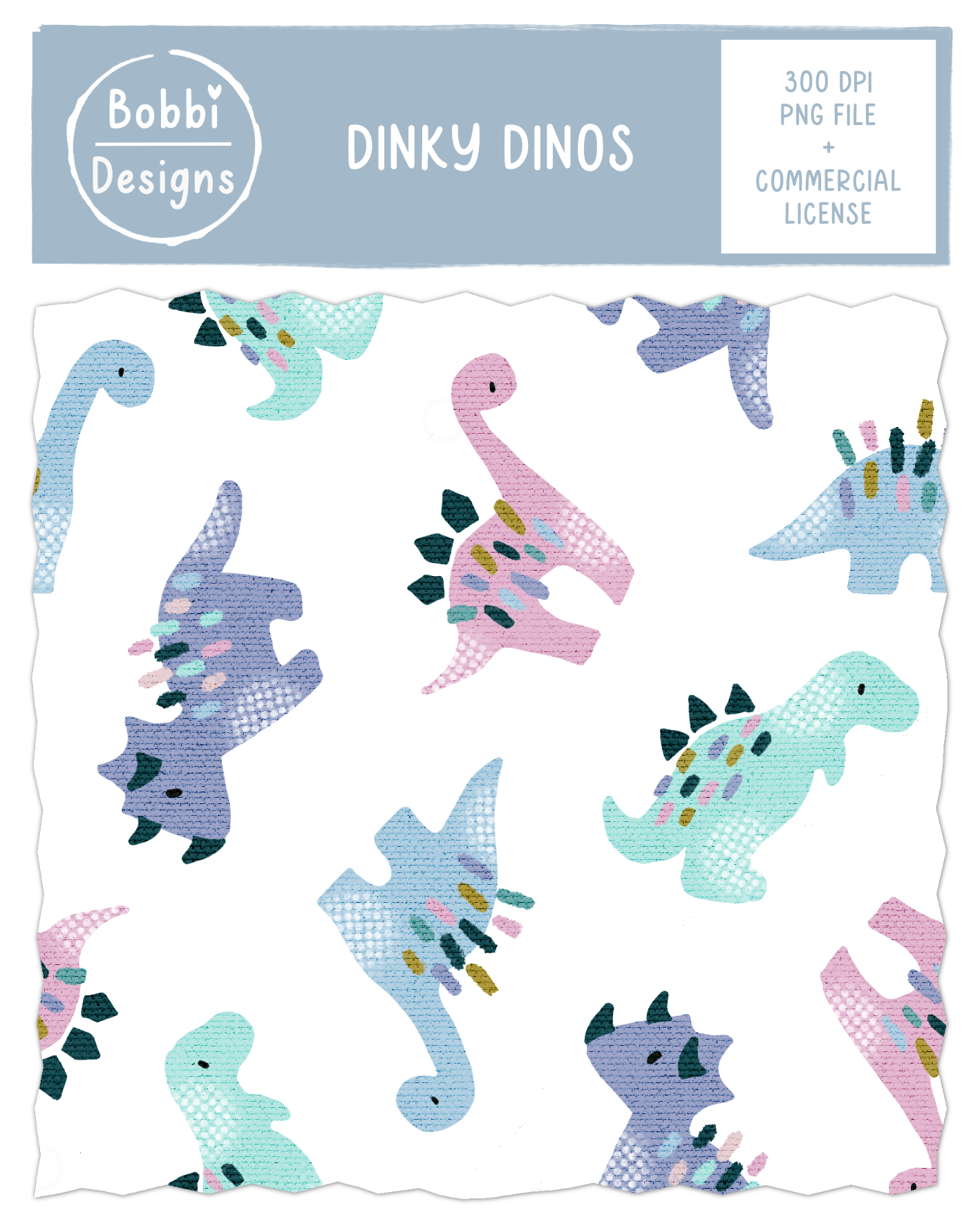 Dinosaur Bundle of Kids Pattern Designs