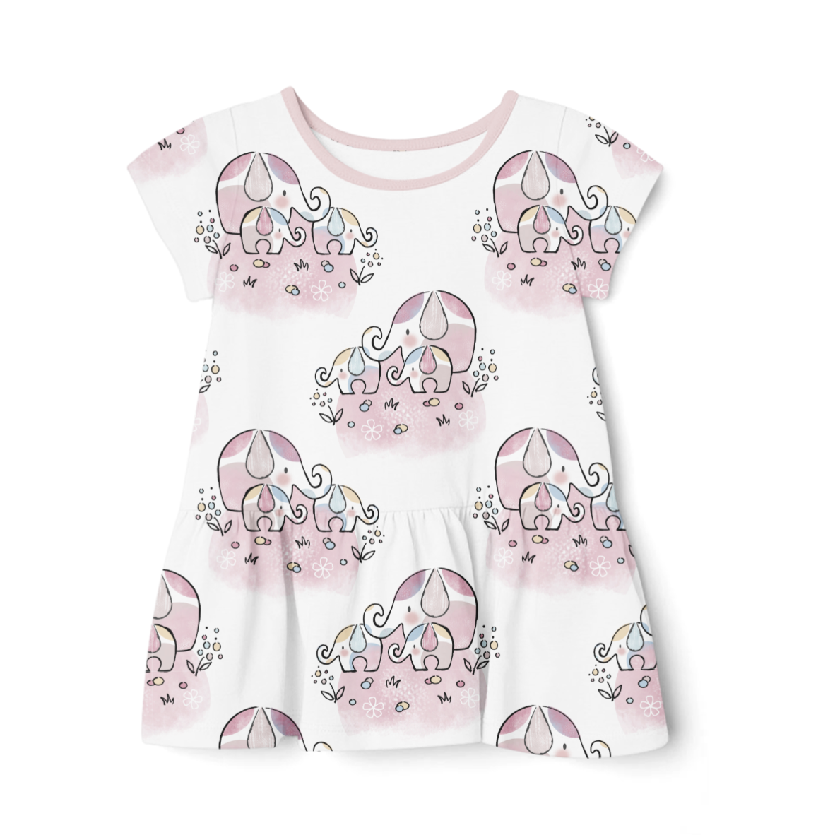 Elephant Family Seamless Pattern Design