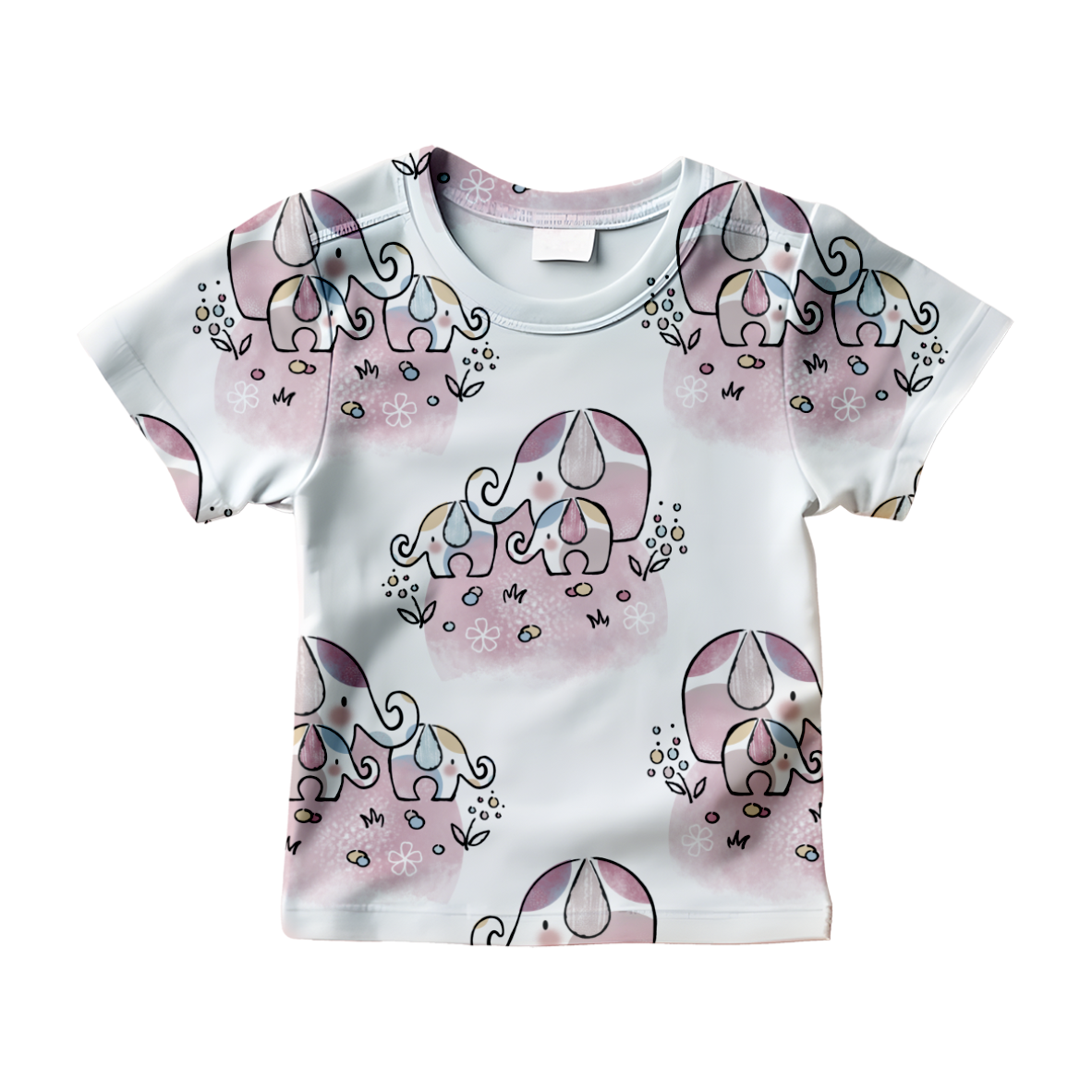 Elephant Family Seamless Pattern Design