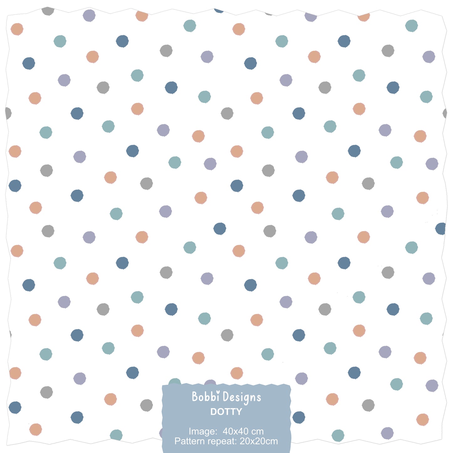 Dotty the Little Ghost Halloween Seamless Pattern Design In Marrow