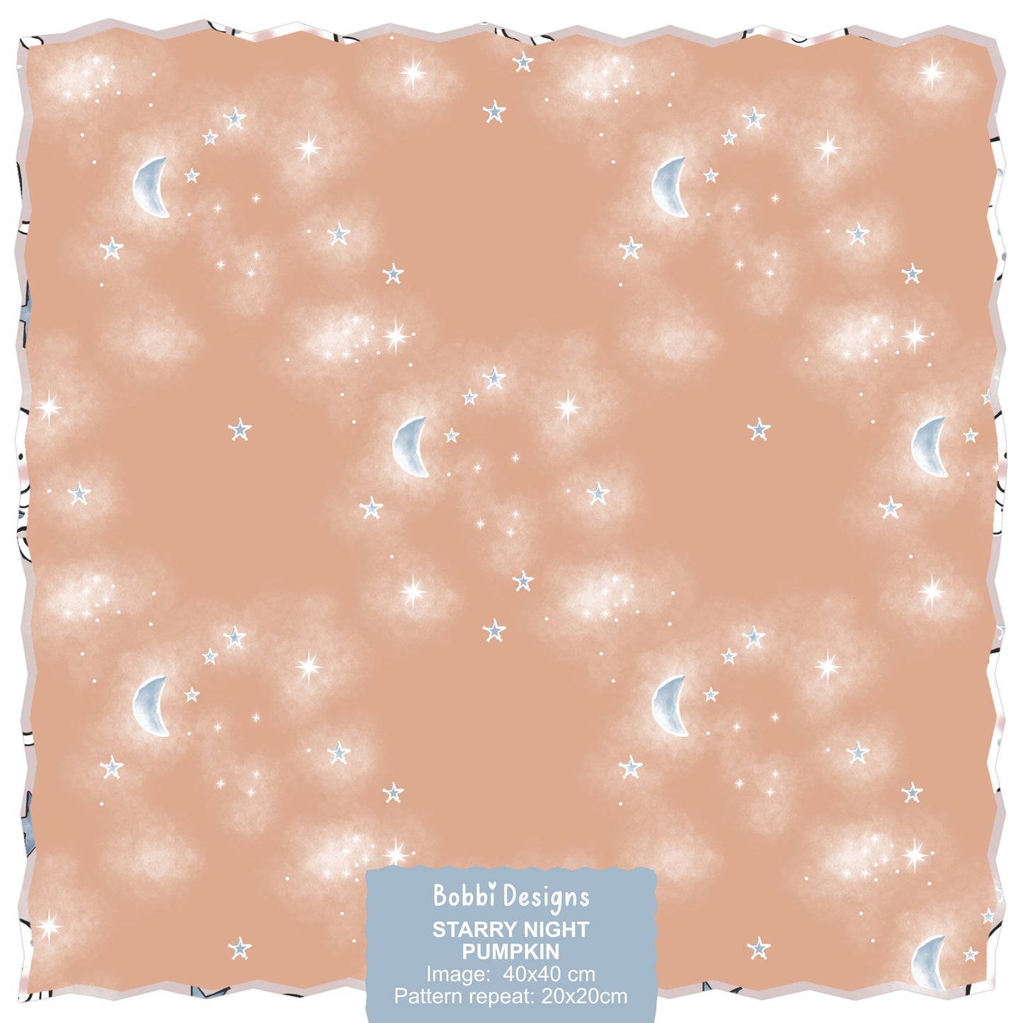 Star Catcher Halloween Seamless Pattern Design In Pumpkin