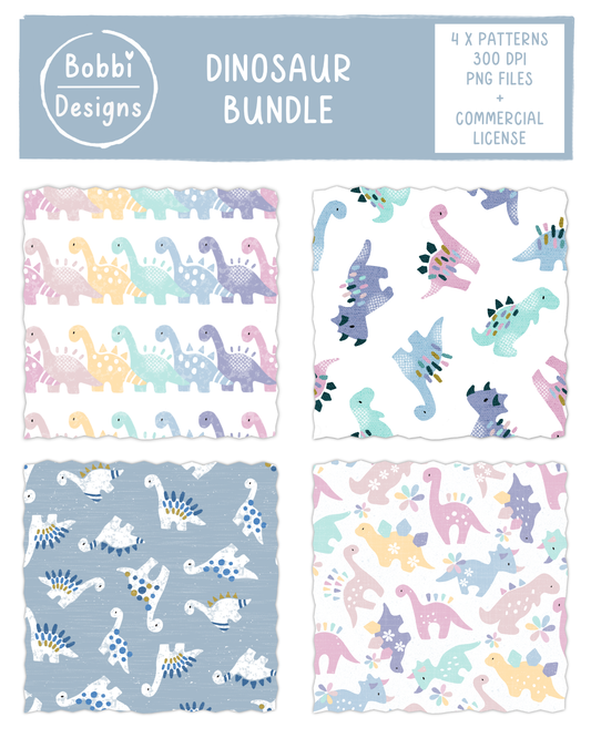Dinosaur Bundle of Kids Pattern Designs