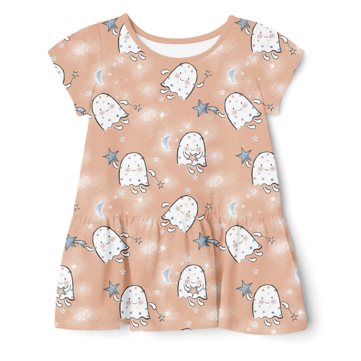 Star Catcher Halloween Seamless Pattern Design In Pumpkin