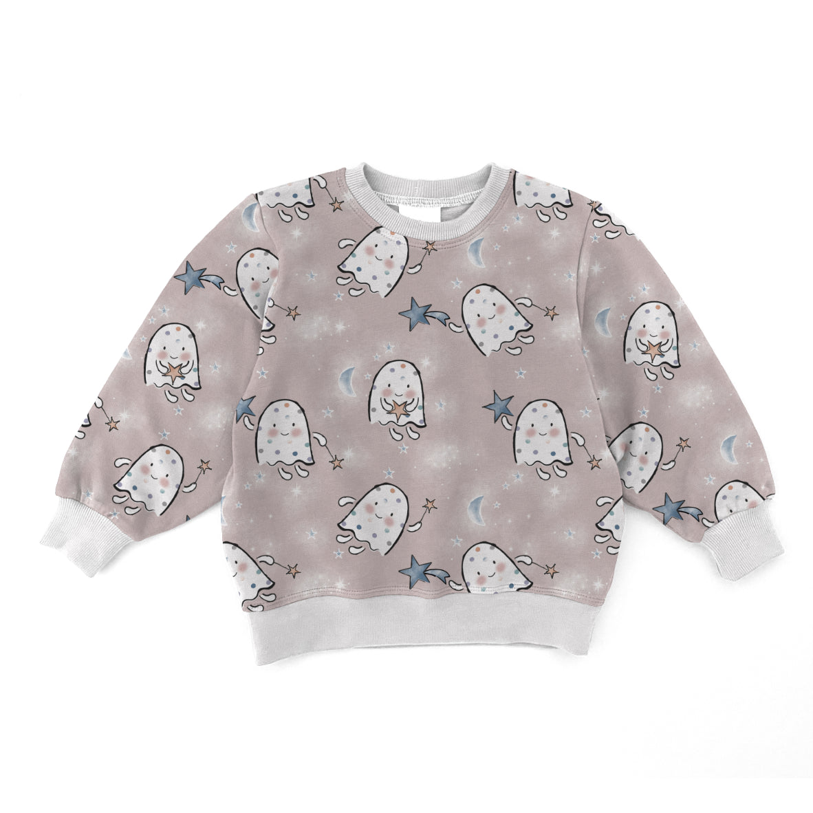 Star Catcher Halloween Seamless Pattern Design In Taupe